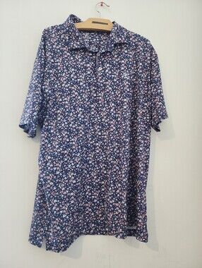 Rhoback The All American Floral Short Sleeve Polo Golf Men's Size XL Sports